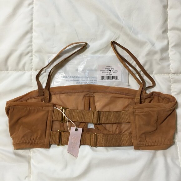 Free People We are HAH Wired Bra in Brown Sugar Size 30-38 B- NWT $78 - Picture 3 of 4